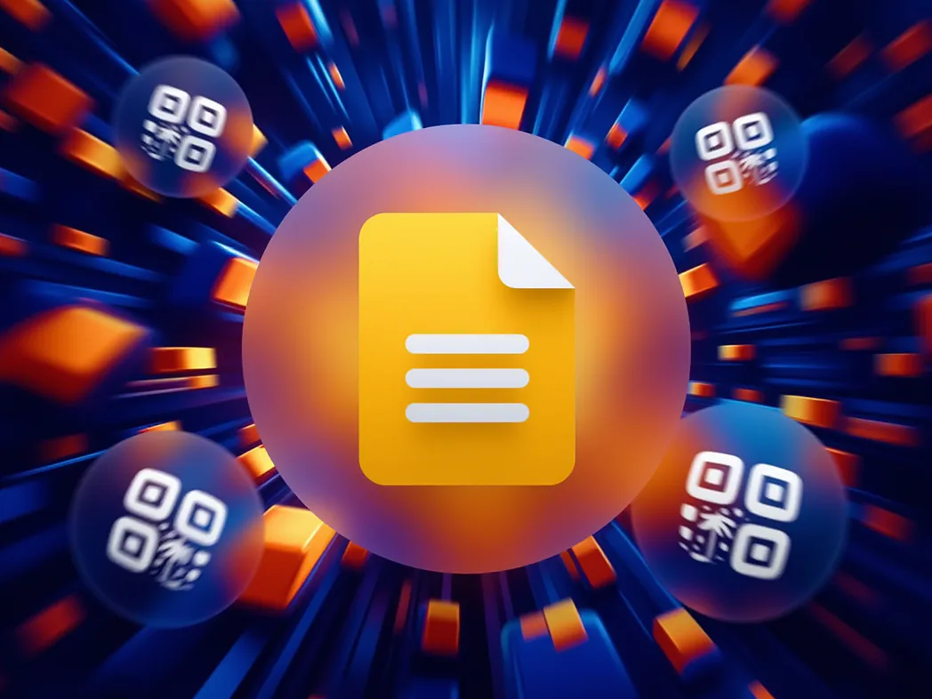 Google Slides QR code generator preview showing custom deck QR codes with custom logos
