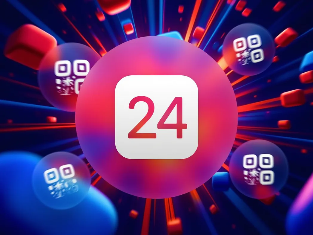 iCalendar QR code generator preview showing RFC 5545 vEvent QR codes with custom logos