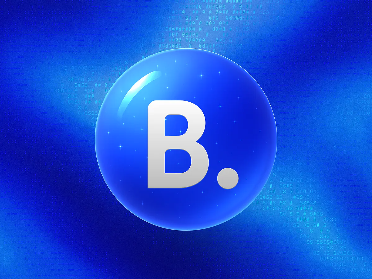 Booking.com QR Code Generator: Free & Customizable Glossy blue 3D orb with a white Booking.com logo on a vibrant gradient for the Booking.com QR code generator