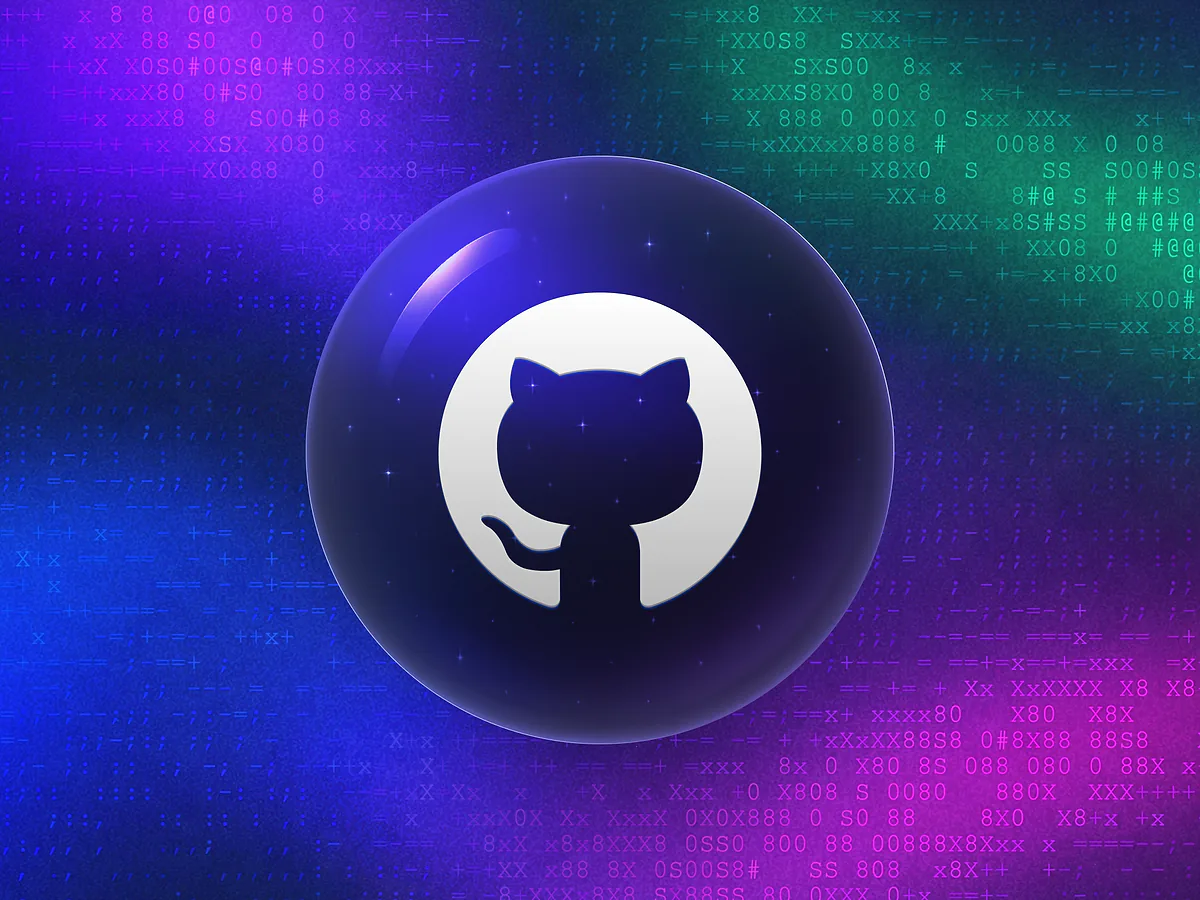 GitHub QR Code Generator: Free & Customizable Glossy dark navy 3D orb with a white Octocat icon on a vibrant gradient for the GitHub QR code generator