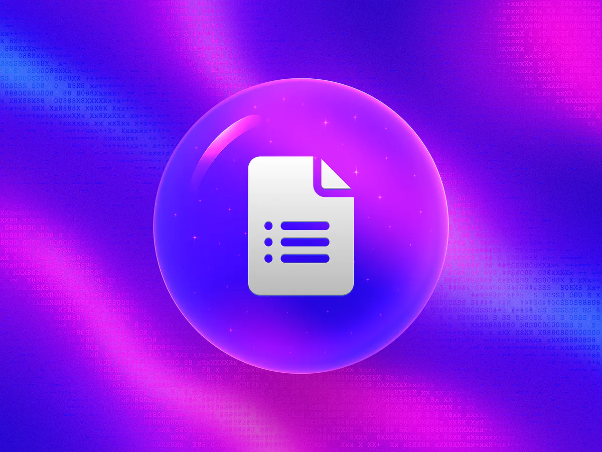 Google Forms QR Code Generator: Free & Customizable Glossy purple 3D orb with a white checklist form icon on a vibrant gradient for the Google Forms QR code generator