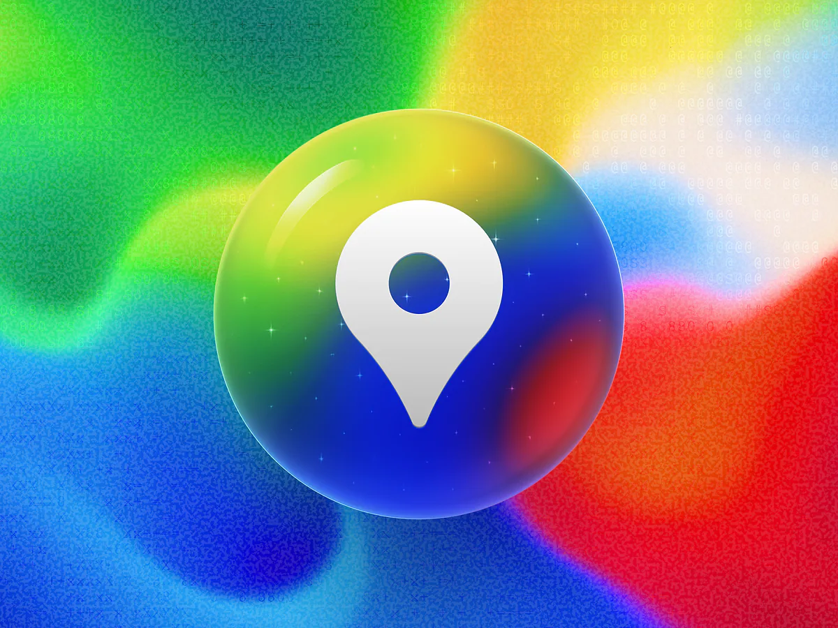 Google Maps QR Code Generator: Free & Customizable Glossy green 3D orb with a white map pin icon on a vibrant gradient for the Google Maps QR code generator
