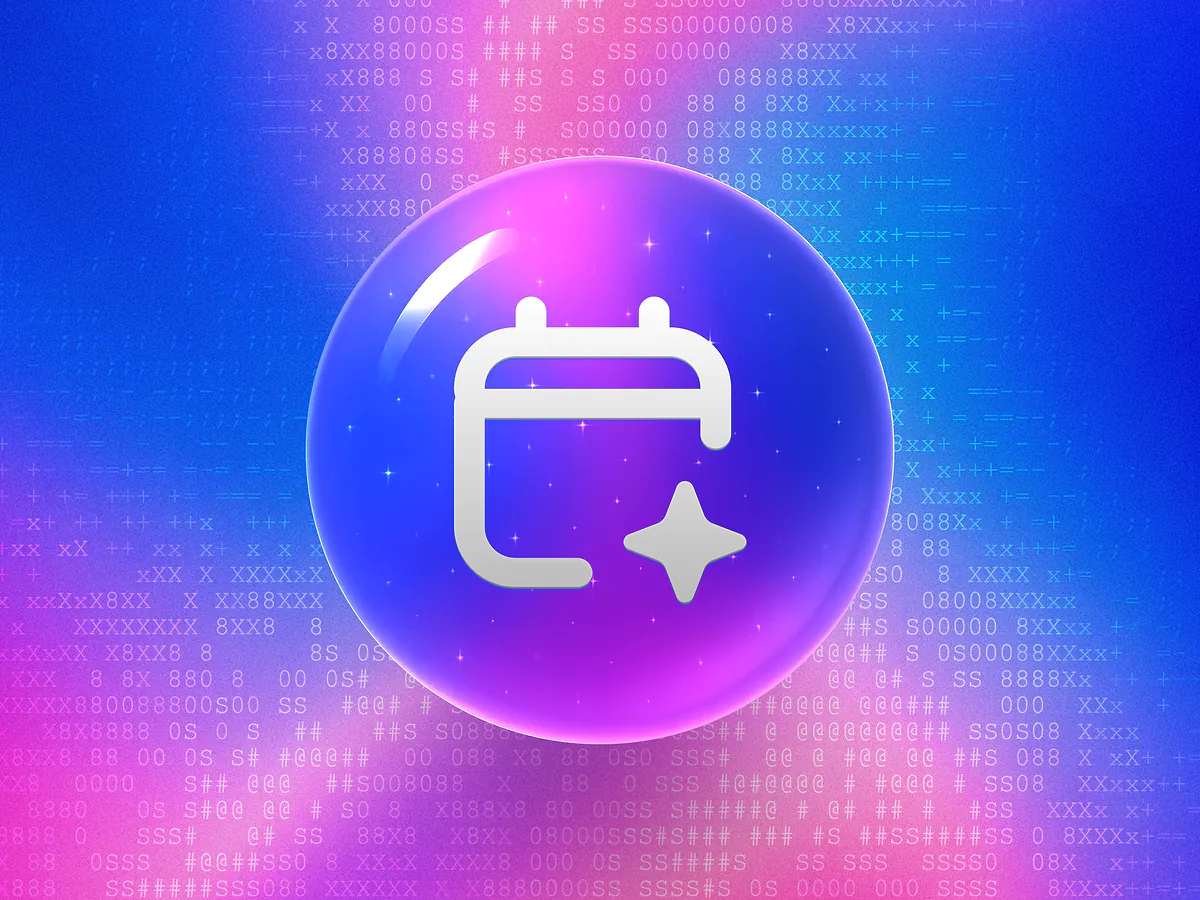 iCalendar QR Code Generator: Free & Customizable Glossy red 3D orb with a white calendar icon on a vibrant gradient for the iCalendar QR code generator