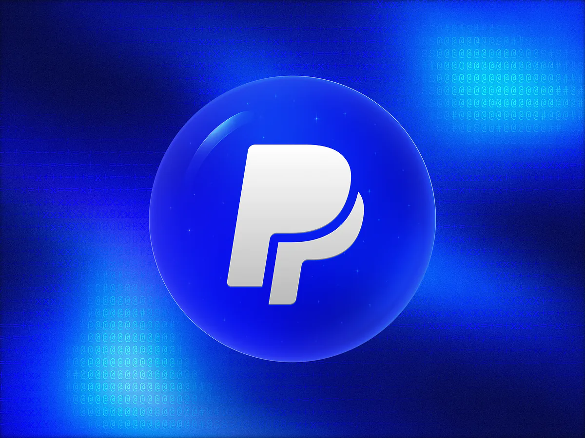 PayPal QR Code Generator: Free & Customizable Glossy blue 3D orb with a white PayPal logo on a vibrant gradient for the PayPal QR code generator