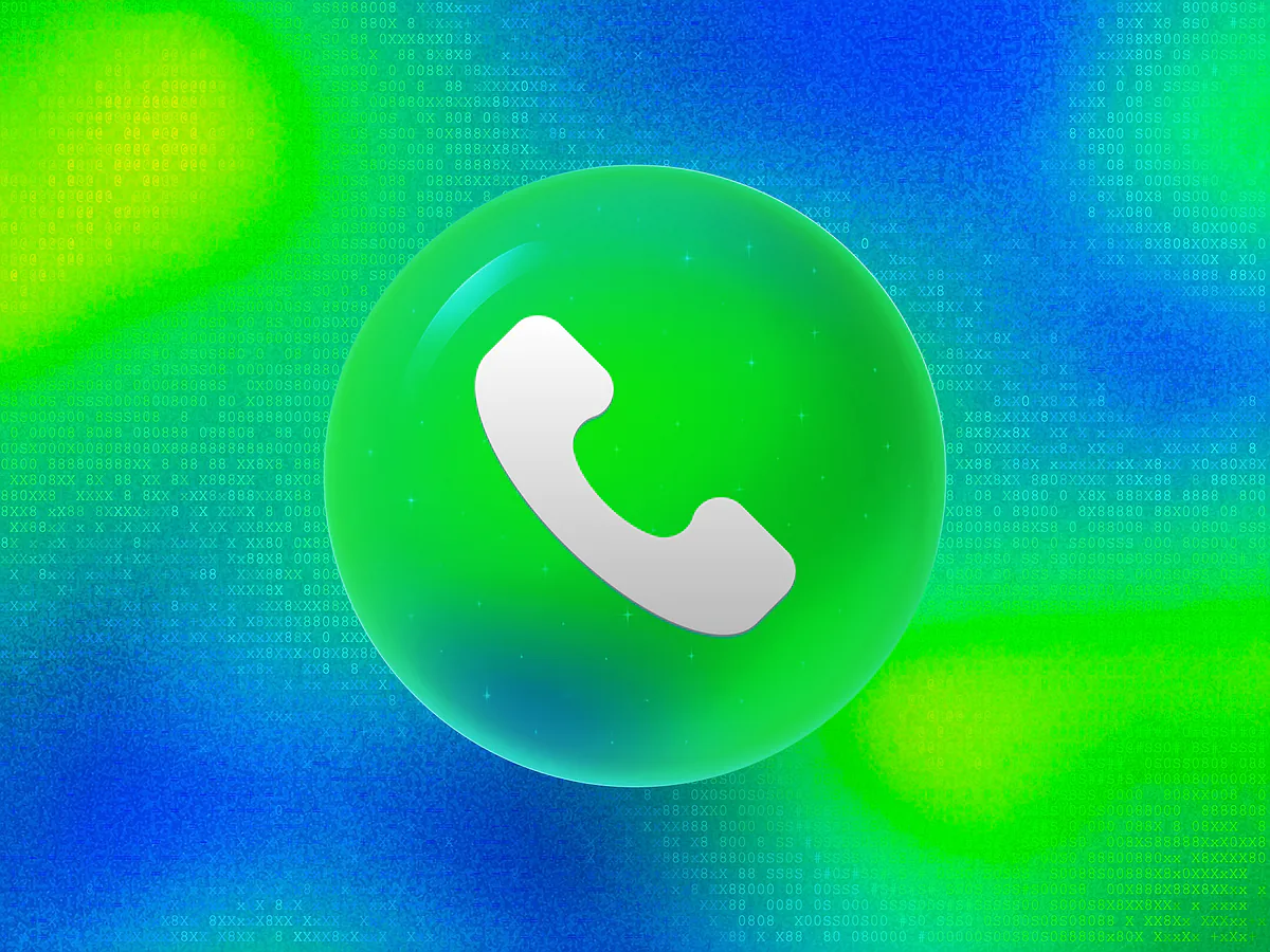 Phone QR Code Generator: Free & Customizable Glossy green 3D orb with a white phone handset icon on a vibrant gradient for the Phone QR code generator